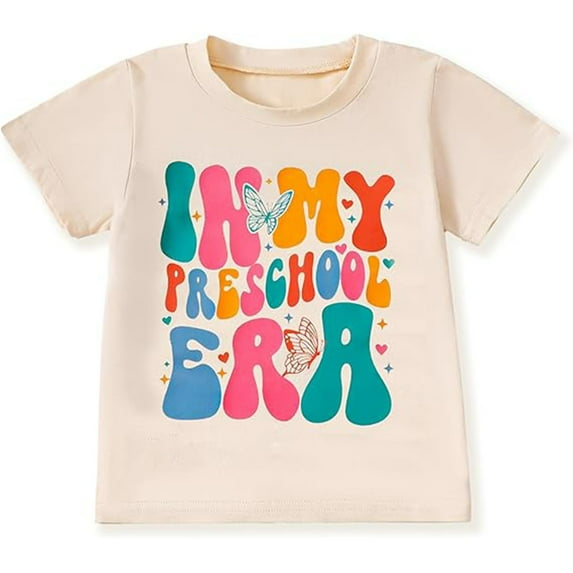 Generic Kindergarten Shirt for Boys Girls First Day Of Preschool Tshirt 2024 Back To School Gift Tee Breathable Comfortable Autumn Winter Clothes for Indoor Outdoor(7-8 Years Pink)