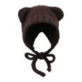 thumbnail image 1 of Generic Ladies Cable Knit Ear Protection Hat Women'S Winter Warm Earflap Hat Hat Female Cute Bear Ears Warm Knitted Ear Cap Sweet Show Young Everything Winter Woolen Hat, 1 of 3