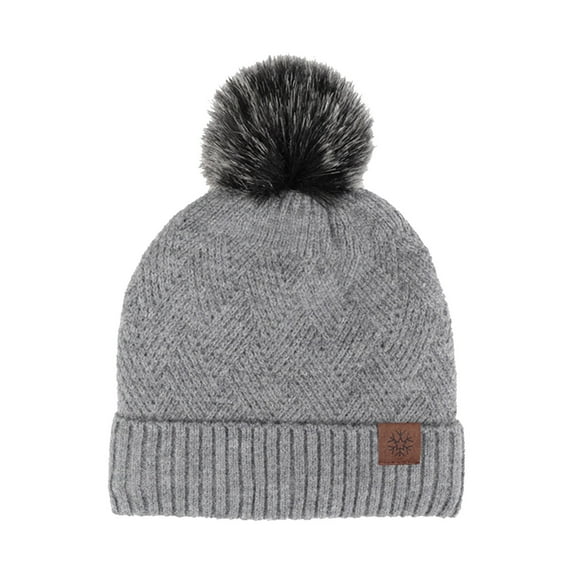 Generic Ladies Pom Pom Cable Knit Beanie Women'S Vintage Knit Hat Women'S Knit Beanie Hat Women Winter Hat Warmer Casual Plush Crochet Multicolor Women Hats Knit Ball Baseball Caps