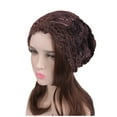 thumbnail image 1 of Generic Ladies' Ribbed Knit Beanie Stylish Knit Hat For Men And Women Fashionable Winter Beanie Women's ethnic style lace sequined large flower ear cap Men And Women Cozy Ribbed Beanie, 1 of 2