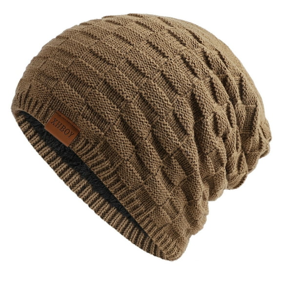 Generic Ladies Urban Style Knit Beanie Ladies Minimalist Knit Slouchy Beanie Women's Foldable Handmade Ear Protection Warm Wool Cap Cotton Slouchy Hat Knitted Hat Windproof Cold Sweat Hat