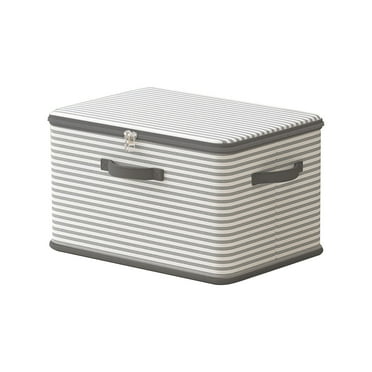 Generic Large Collapsible Storage Bins with Lids, Decorative Storage Box with Handles, Fabric Storage Cubes Organizer Container Baskets for Bedroom Closet Shelf Office