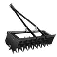 thumbnail image 1 of 32" Tow Behind Spike Aerator, Tractor Lawn Aerator with 8 Steel Spike Disks for Lawn, Farm, Planting, Black, 1 of 9