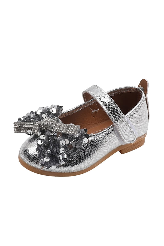 Leopard Rain Boots Kids Summer and Autumn Fashion Girls Casual Shoes Solid Color Bow Sequins High Heeled Shoes for Girls