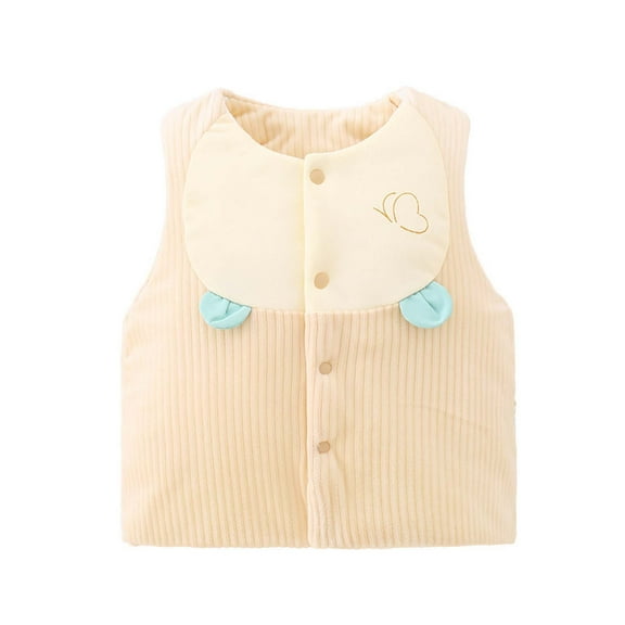 Generic Turtleneck Tops for Little Child Toddler Boys Girls Coat 3 Colors Cute Baby Vest Cotton Outside Wear Jackets Tops Spring Winter Coat