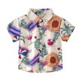 thumbnail image 1 of Generic Little & Big Boys Button Down Hawaii Shirts Short Sleeve Tropical Shirt Tops For Kids Toddlers For 2 To 8 Years Old, 1 of 7