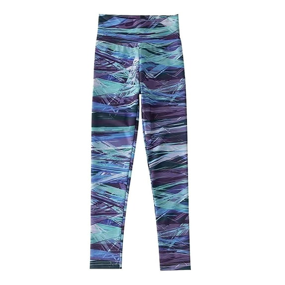 Generic Little Child Girl Summer And Autumn High Waist Printed Yoga Pants Ice Skinny Sports Pants Daily School Wear Baby Cozy Leggings Baby Leggings With Elastic Waist