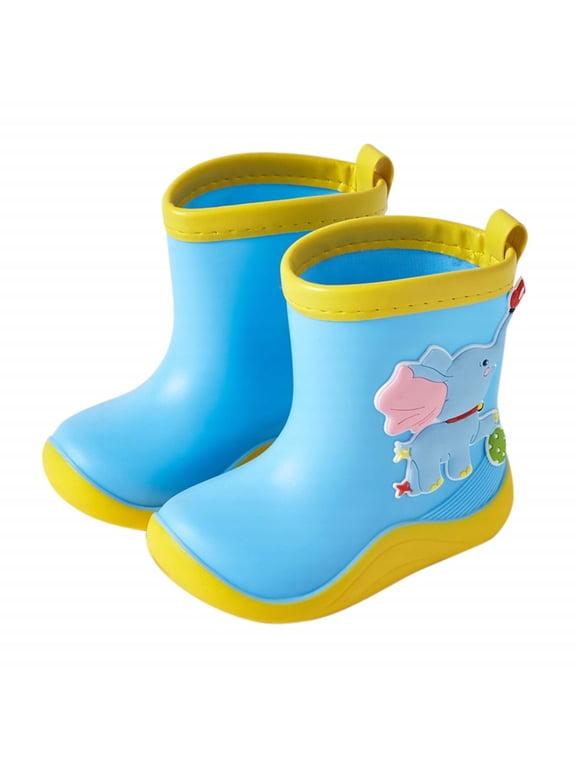 Little Girls Toddler Boots Cute Elephant Character Rain Shoes Children's Rain Shoes Boys And Girls Winter Boot Size 8
