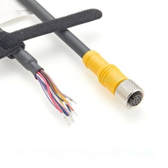 Generic M12 12Pin Female To Flying Lead Cable M12 A Code GPIO Power I/O Trigger Cable High Flex Compatible with CCB-PWRIO-05