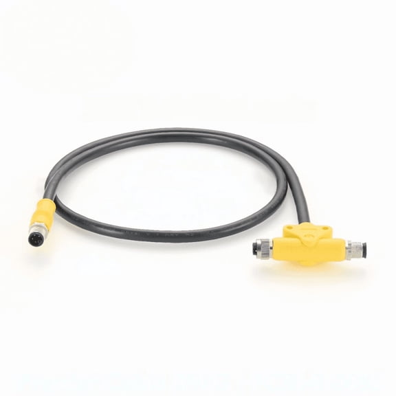 Generic M12 L Code Extension Cable T Splitter 5 Pin L Coding Unshiled Adapter Waterproof Female to Male 5 Pin M12 Signal power cable