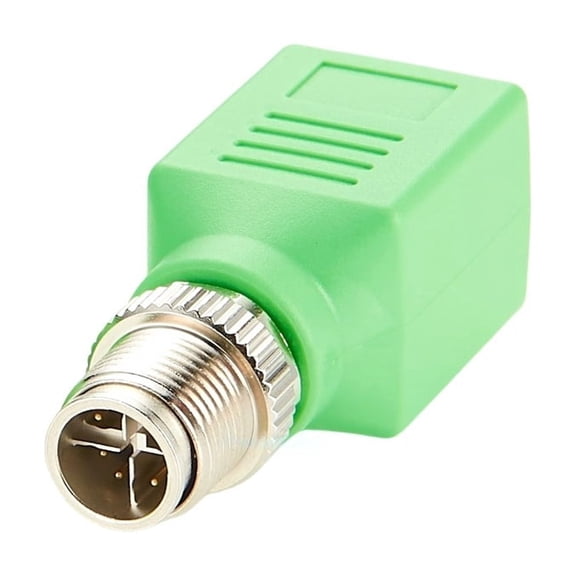 Generic M12 X-Coded 8 Pin to RJ45 Adapter IP67 M12 to RJ45 Cat6 Industrial Ethernet Shielded Connector for Industrial Camera GigE Vision