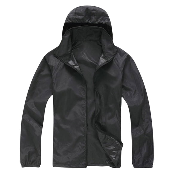 Generic Man Waterproof Rain Jacket Hooded Windproof Windbreaker Lightweight Raincoat Outdoor Sun Protection Coat