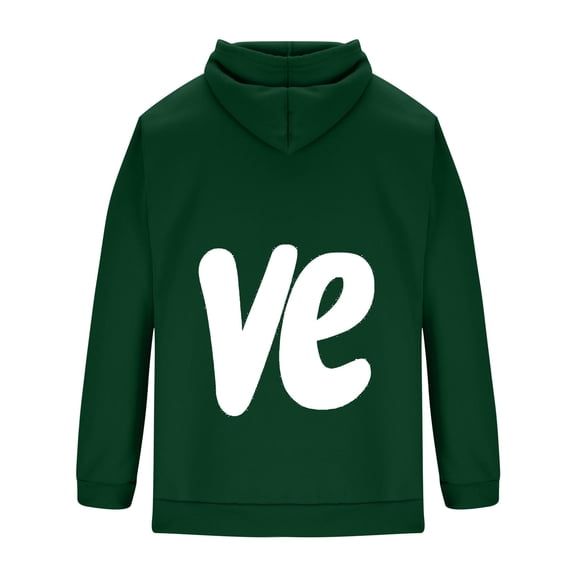 Generic Matching Couple Sweatshirt Hoodies,Valentine Girlfriend Boyfriend Wife Lo Ve Custom Pattern Pullover Hoodie