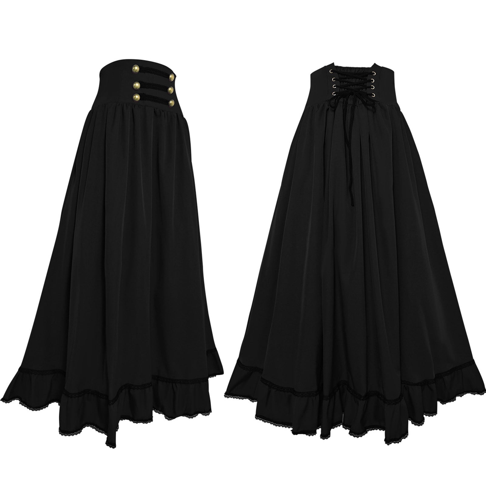 Generic Maxi Skirts for Women Renaissance Skirt Medieval Womens Long ...