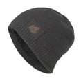 thumbnail image 1 of EnJoCho Men Unisex Solid Outdoor Hat Knitting Hat Winter Plush Warm Knit Hat Matching Embroidered Pom Beanie Female Trendy Ribbed Knit Beanie Ladies Casual Urban Style Knit Hat, 1 of 5