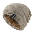 thumbnail image 1 of Generic Men'S Winter Fleece Lined Beanie Hat Men Winter Hats Outdoor Solid Color Knitted Cotton Hat Sunscreen Running Sports Warm Knitted Hat, 1 of 1
