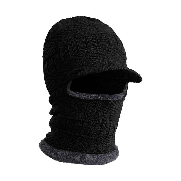 Generic Men And Women Winter Ear Cold Plush Neck Thickened Knitted Hat Cozy Knit Hat With Ear Protection Ear Muff Winter Beanie For Men And Women Thermal Fleece Headwear For Outdoor Adventures
