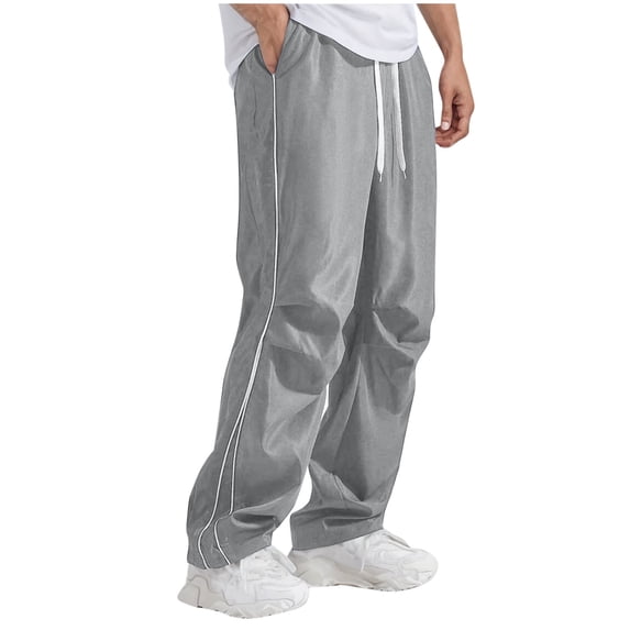 Generic Men's Athletic Pants Open Bottom Sweatpants Y2k Baggy Workout Loose Fit Moisture Wicking Running Gym Pants