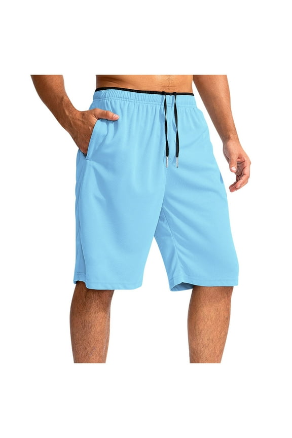 Men's Athletic Shorts with Pockets 11" Long Basketball Shorts Lightweight Quick Dry Gym Workout Shorts