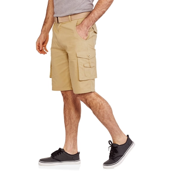 Generic Men's Belted Ripstop Cargo Shorts