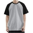 thumbnail image 1 of Generic Men's Big and Tall Casual T-Shirts Raglan Sleeve Crew Neck Loose Baseball Tops Athletic Summer Tees, 1 of 7
