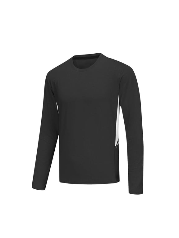 Men's Breathable Quick-Dry Active Sports Shirts Long Sleeve Casual Running Pullover Tops Outdoor Sweatshirts