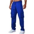 thumbnail image 1 of Generic Men's Cargo Fleece Sweatpants Casual Sports Slim Trousers Open Bottom Athletic Drawstring Tactical Pants Trousers, 1 of 6