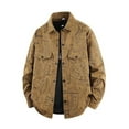 thumbnail image 1 of Generic Men's Casual Cargo Jackets Stylish Corduroy Winter Printing Outerwear Comfortable Thickened Design for Everyday Wear, 1 of 2