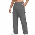 thumbnail image 1 of Generic Men's Casual Cargo Sweatpants Open Bottom Baggy Sweat Pants Straight Leg Gym Cargo Sweats Lounge Pants, 1 of 2