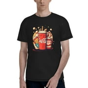 Generic Men's Coca Cola Short Sleeve Full Print T-Shirt Black