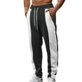 thumbnail image 1 of Generic Men's Color Block Straight Joggers Casual Drawstring Elastic Waist Loose Sweatpants Sports Trousers with Pockets, 1 of 7