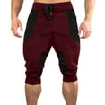 thumbnail image 1 of Generic Men's Cotton Casual Shorts 3/4 Jogger Capri Pants Breathable Below Knee Short Pants with Three Pockets, 1 of 4
