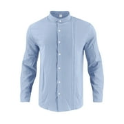 Collarless Shirts Men