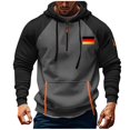 thumbnail image 1 of Generic Men's Fleece Hoodie Sweatshirts Casual Long Sleeve Quarter Zip Pullover Sweatshirt Workout Athletic Hoodies, 1 of 3