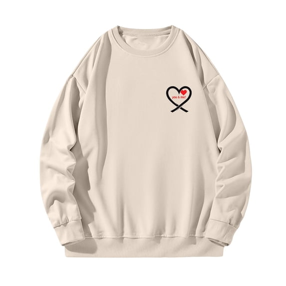 Generic Men's Hoodless Sweatshirt Novelty Funny Letter Printed Pullover Long Sleeve Warmth Fashion Baggy Sweater Going Out