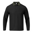 thumbnail image 1 of Generic Men's Knit Long Sleeve T Shirts Casual Collared Classic Polo Sweater Dress Pullover Fashion Golf Shirts, 1 of 7