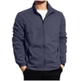 thumbnail image 1 of Generic Men's Lightweight Jackets Zip Up Stand Collar Golf Jacket Light Fall Spring Golf Stylish Dress Coat Work Outwear Tops, 1 of 7