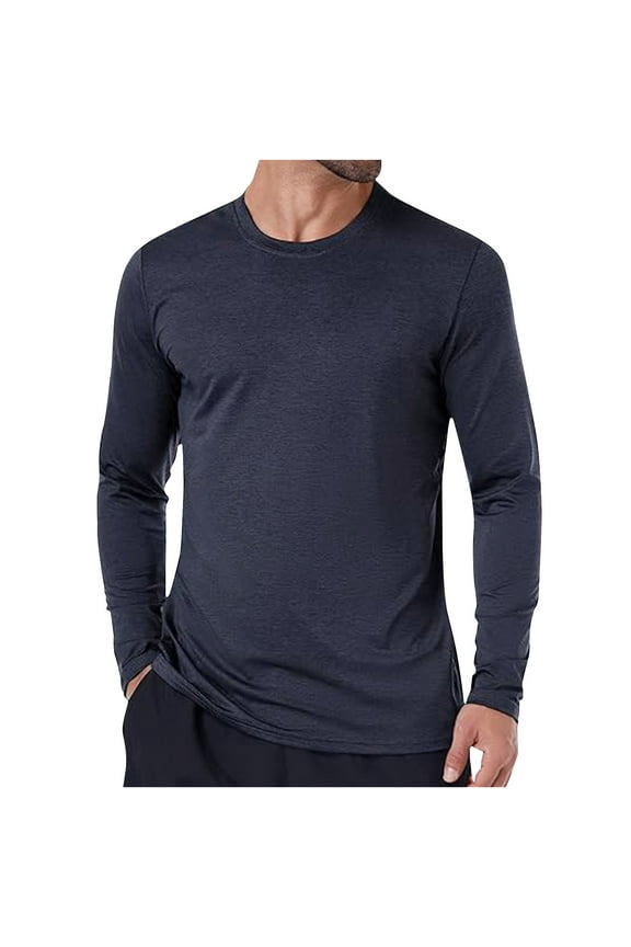 Men’s Lightweight Sweatshirts Long Sleeve Crewneck Sweatshirt Casual Pullover Sweaters with Zipper Pocket