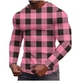 thumbnail image 1 of Generic Men's Long Sleeve Shirt Color Block Waffle Crewneck Casual Fashion T Shirts Athletic Soft Comfy Slim Pullovers Top, 1 of 4