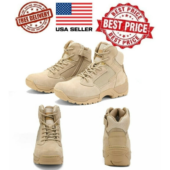 Generic Men's Military Tactical Boots Motorcycle Ankle Boots Outdoor Combat 600
