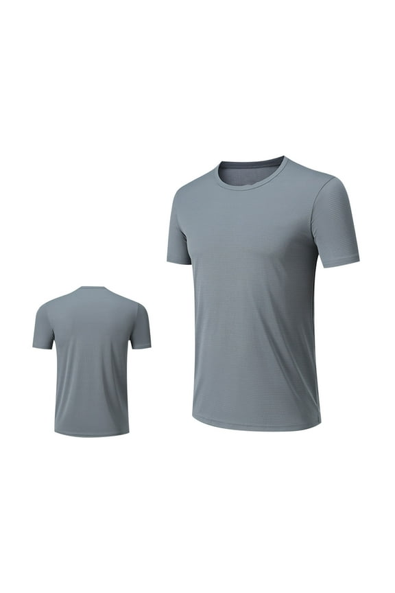 Men's Moisture Wicking Shirts Athletic Quick Dry Running T-Shirts Summer Workout Stretch Lightweight Gym Tee Tops