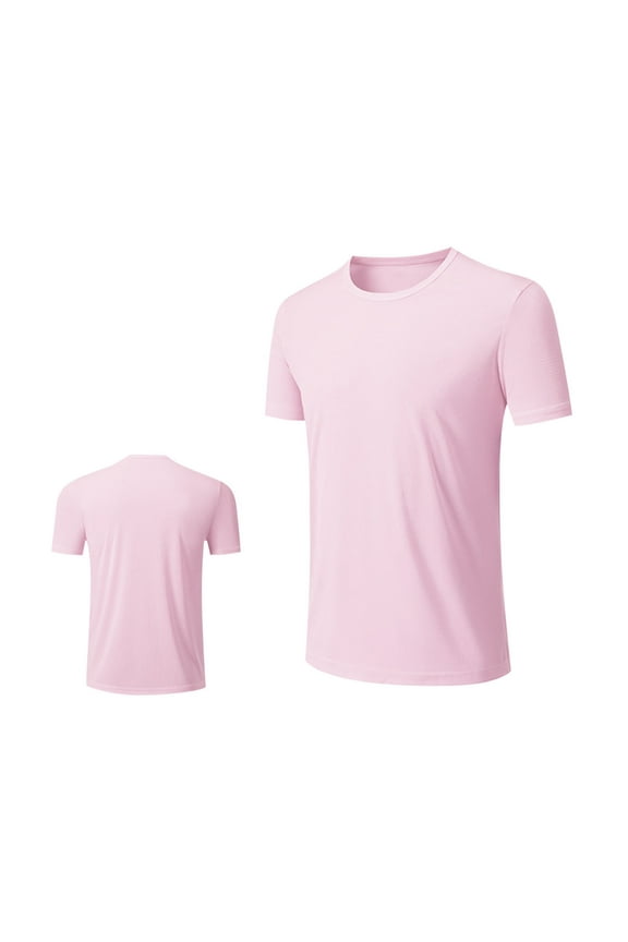 Men's Moisture Wicking Shirts Athletic Quick Dry Running T-Shirts Summer Workout Stretch Lightweight Gym Tee Tops