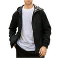 thumbnail image 1 of Generic Men's Outdoor Hooded Jacket Lightweight Casual Spring Fall Mountaineering Camping Windbreaker Zip Up Coat with Pocket, 1 of 7