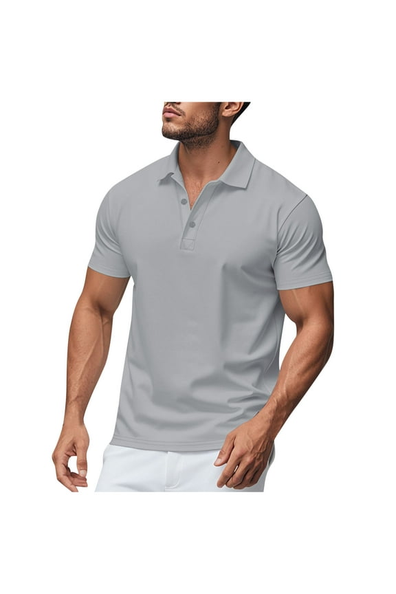 Men's Polo Shirts Quick-Dry Short Sleeve Polo Shirts Moisture Wicking Business Casual Golf Shirts