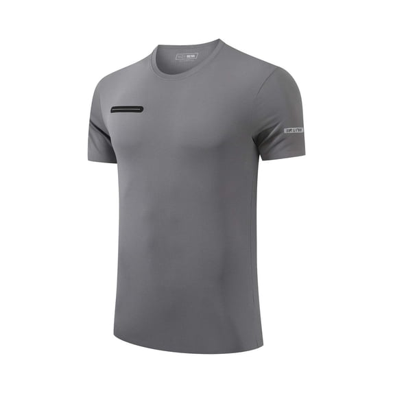 Generic Men's Quick Dry Gym Workout T Shirt Short Sleeve Outdoor Stretch Tops Moisture-Wicking Breathable Shirt