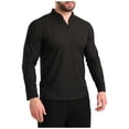 thumbnail image 1 of Generic Men's Raglan Henley Shirts Long Sleeve Button Up T-Shirt Lightweight Pullover Workout Casual Tees Tops, 1 of 6