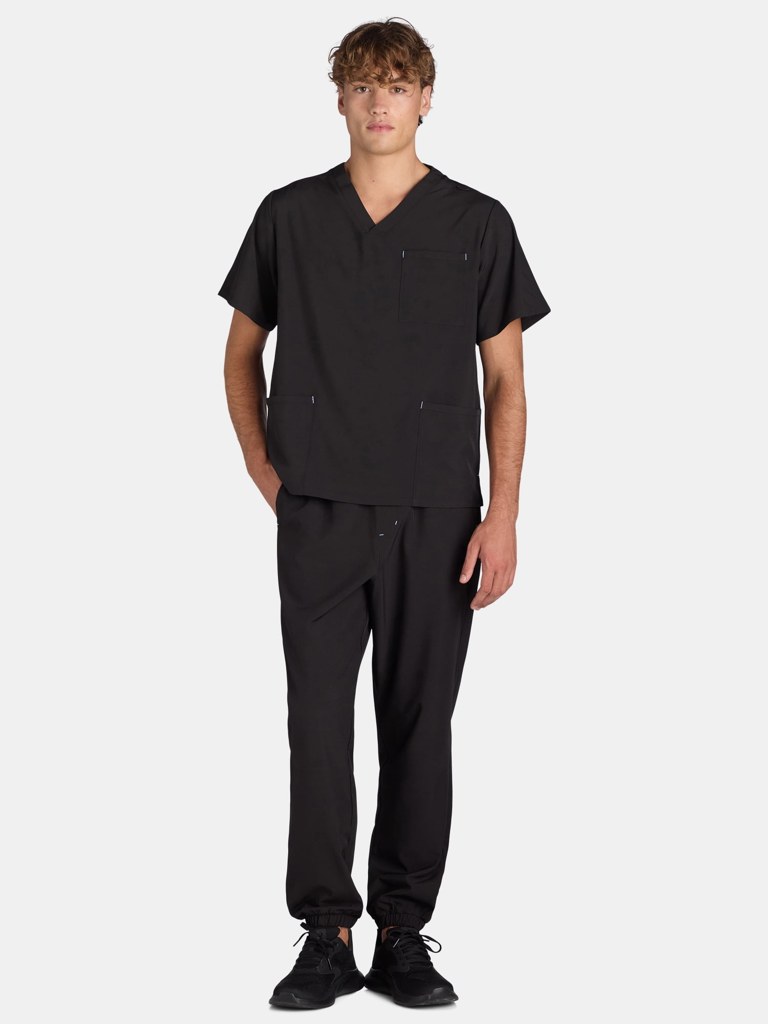Generic Men's Scrub V-Neck Top, Sizes XS-3XL