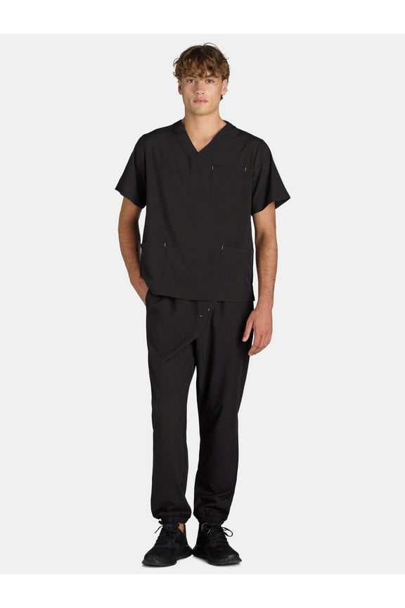 Men's Scrub V-Neck Top, Sizes XS-3XL