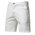 thumbnail image 1 of Generic Men's Stretch Chino Short Classic Fit Elastic Waist Summer Slim Fit Shorts Cotton Casual Shorts with Pocket, 1 of 6