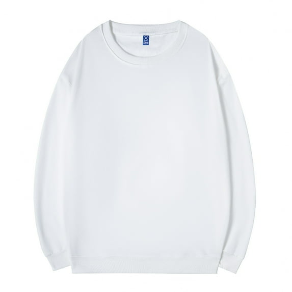 Generic Men's Sweatshirts Spring And Autumn Pullover Solid Color Round Neck Sweater Sports Comfortable Loose Sweatshirts